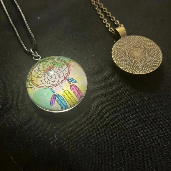 Native American  Dream Catcher Glass Cabochon & You Are My Sunshine Glass Domed - Picture 3 of 3